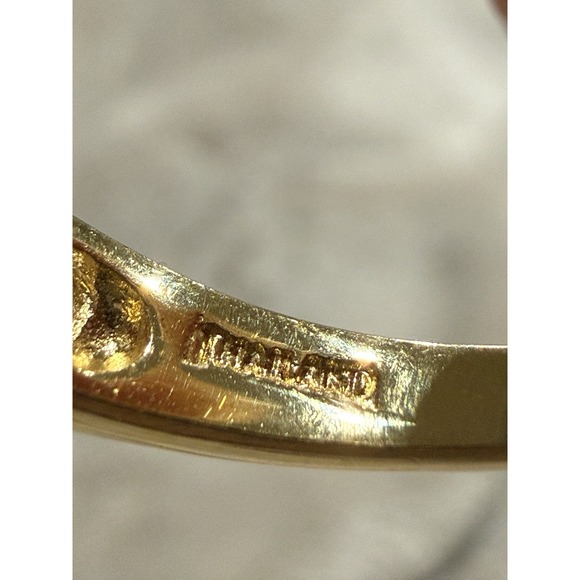 Thailand Simulated Square Garnet White CZ Ladies January Birthstone Ring 8.5 - Picture 6 of 6